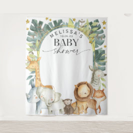 Niedlicher moderner Safari Jungle Baby Duschvorhan Wandteppich