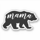 Niedlicher, moderner Schwarz-Weiß-Mama-Bär Aufkleber (Vorderseite)