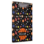 Niedlicher moderner Sportmeister Custom Kids Black Klemmbrett (Rechts)