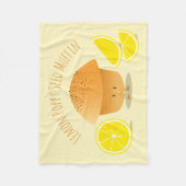 Niedlicher Mohnsamen Cartoon Muffin Fleecedecke (Vorderseite)