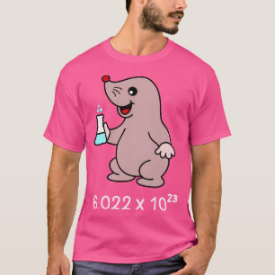 Niedlicher Mole Chemist. Avogadro's Number Pun. T-Shirt