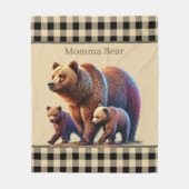 Niedlicher Momma-Bär Fleecedecke (Vorderseite)