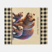 Niedlicher Momma-Bär Fleecedecke (Vorderseite (Horizontal))