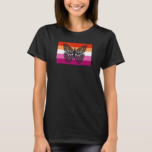 Niedlicher Monarch Butterfly Garden Gay Lesbian Pr T-Shirt (Vorderseite)
