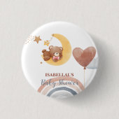 Niedlicher Mond Bärenjunge aus Afrika duschen Button (Vorderseite)