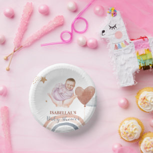 Niedlicher Mond Star Afrikanische Kinderdusche Pappteller