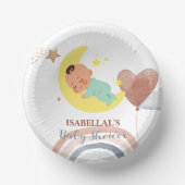 Niedlicher Mond Star Afrikanische Kinderdusche Pappteller (Vorderseite)