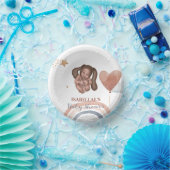 Niedlicher Mond Star Afrikanische Kinderdusche Pappteller (Party)