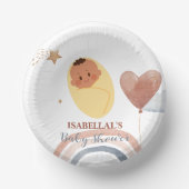 Niedlicher Mond Star Afrikanische Kinderdusche Pappteller (Vorderseite)