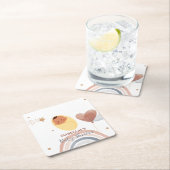 Niedlicher Mond Star Afrikanische Kinderdusche Rechteckiger Pappuntersetzer (Vor Ort)