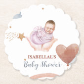 Niedlicher Mond Star Afrikanische Kinderdusche Untersetzer (Vorderseite)