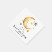Niedlicher Mond & Sterne Babydusche Serviette (Ecke)
