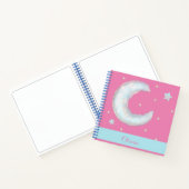 Niedlicher Mond und Sterne SpiralNotebook Notizblock (Innenseite)