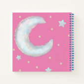 Niedlicher Mond und Sterne SpiralNotebook Notizblock (Rückseite)
