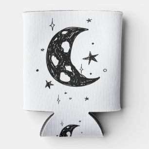 Niedlicher Mond- und Sternskizze Dosenkühler