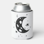 Niedlicher Mond und Sternskizze Dosenkühler (Kanne Rückseite)