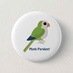 Niedlicher Monk Parakeet Button