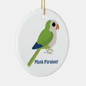 Niedlicher Monk Parakeet Keramikornament (Rechts)