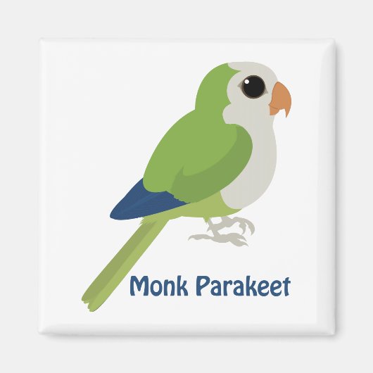 Niedlicher Monk Parakeet Magnet (Vorne)