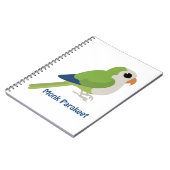 Niedlicher Monk Parakeet Notizblock (Linke Seite)