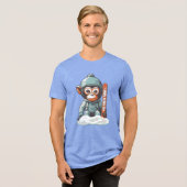 Niedlicher Monkey Palisades Tahoe Ski Tri-Blend Shirt (Vorderseite voll)