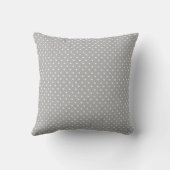 Niedlicher Monogram Elephant Grey and White Polka Kissen (Rückseite)