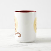 niedlicher Monogramm-Affe Name Tasse (Zentrum)