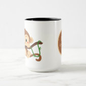 niedlicher Monogramm-Affe Name Tassen (Zentrum)