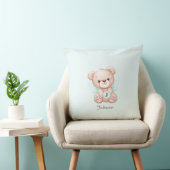 Niedlicher Monogramm Name Bear Baby Pillow Kissen (Stuhl )