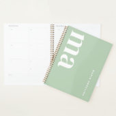 Niedlicher Monogramm Name Grüne Schule Planer (Anzeige)