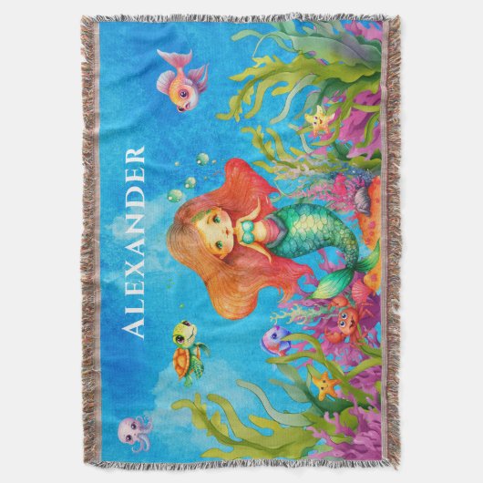 Niedlicher Monogramm Name Küstenmedaille Decke (Vorderseite Vertikal)