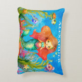 Niedlicher Monogramm Name Küstenmedaille Dekokissen (Rückseite(Vertikal))