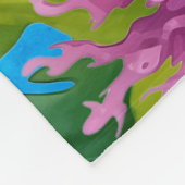 Niedlicher Monogramm Name Küstenmedaille Fleecedecke (Ecke)