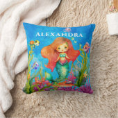 Niedlicher Monogramm Name Küstenmedaille Kissen (Decke)