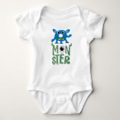 Niedlicher Monster Baby Bodysuit Baby Strampler (Vorderseite)