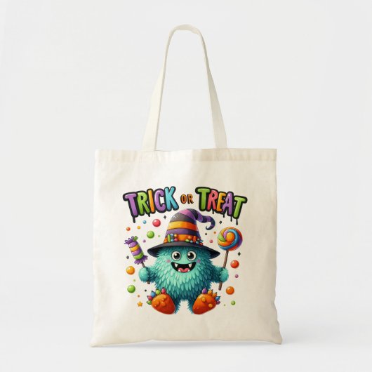 Niedlicher Monster Candy Collection Trick oder Tre Tragetasche (Vorne)