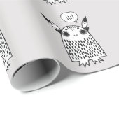 Niedlicher Monster-Cartoon Geschenkpapier (Rolleneckpunkt)