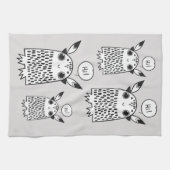 Niedlicher Monster-Cartoon Geschirrtuch (Horizontal)