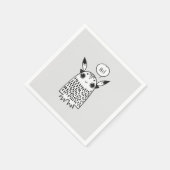 Niedlicher Monster-Cartoon Serviette (Ecke)