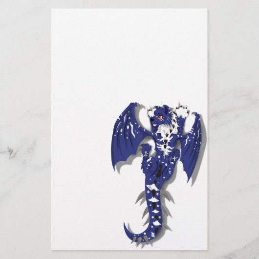 Niedlicher Monster-Drache Briefpapier (Vorderseite)