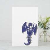 Niedlicher Monster-Drache Briefpapier (Stehend Vorderseite)