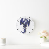 Niedlicher Monster-Drache Runde Wanduhr (Zuhause)