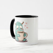 "Niedlicher Monster-Drink-Kaffee Tasse (Vorderseite Links)