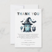 Niedlicher Monster-Fall Halloween Wasserfarben-Kin Dankeskarte (Vorderseite)