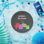 Niedlicher Monster-Geburtstag Pappteller (Party)
