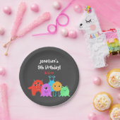 Niedlicher Monster-Geburtstag Pappteller (Party)