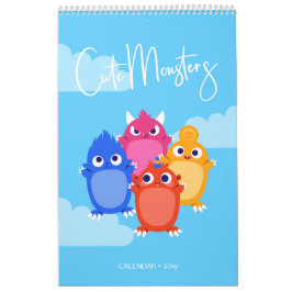 Niedlicher Monster-Kinderkalender Kalender