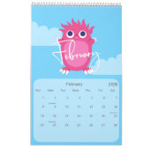 Niedlicher Monster-Kinderkalender Kalender (Feb 2026)