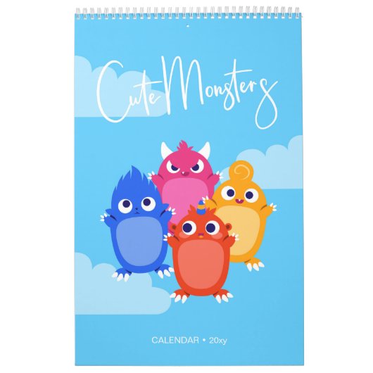 Niedlicher Monster-Kinderkalender Kalender (Titelbild)