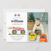 Niedlicher Monster Truck Bash Race Foto Kindergebu